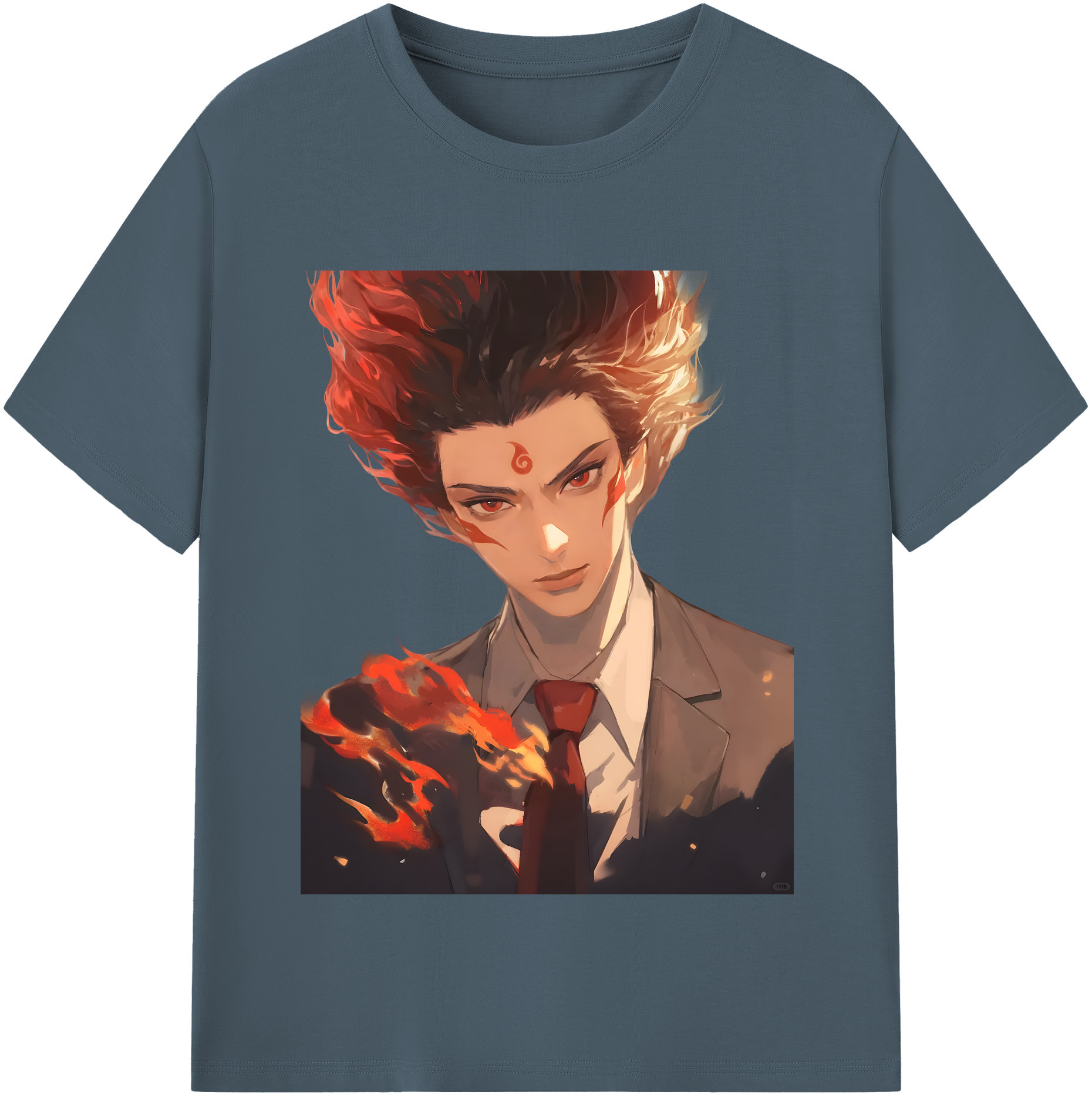 （画像用） Ne Zha 2 ナタ 魔童の大暴れ 綿100％半袖Tシャツ（フロントプリント）